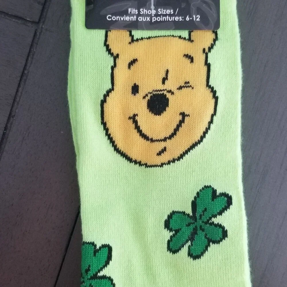 Disney & Peanuts St. Patrick's Day Assorted 3-Pair Adult Novelty Crew Socks Lot